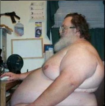 Fat Naked Guy Computer 118